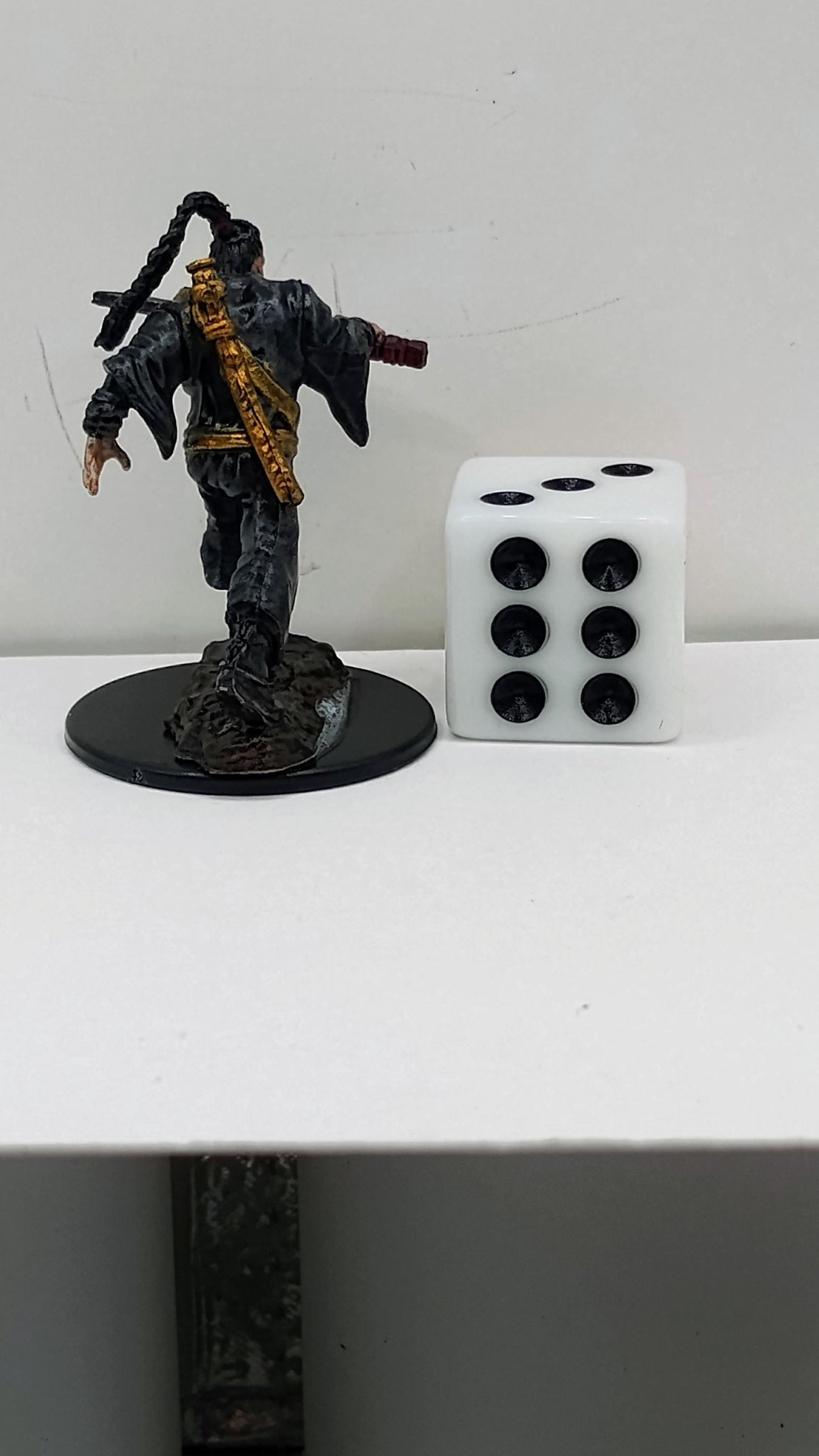 Human Monk Miniature: Katana, Golden Accents