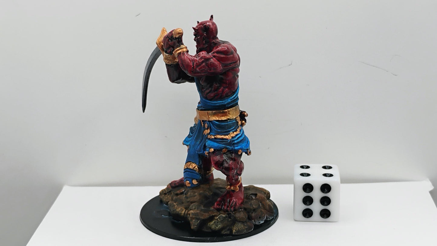 Efreeti Miniature: Flame and Iron Warrior