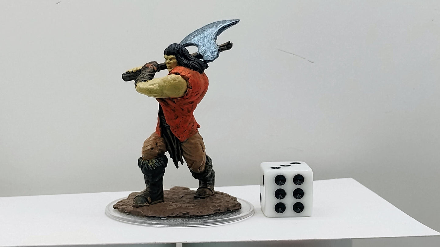 Female Ogre Warrior: Hand-Painted Miniature Figure