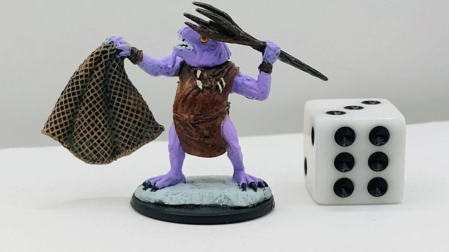 Kuo-Toa Miniature: Aquatic Scout with Trident & Net