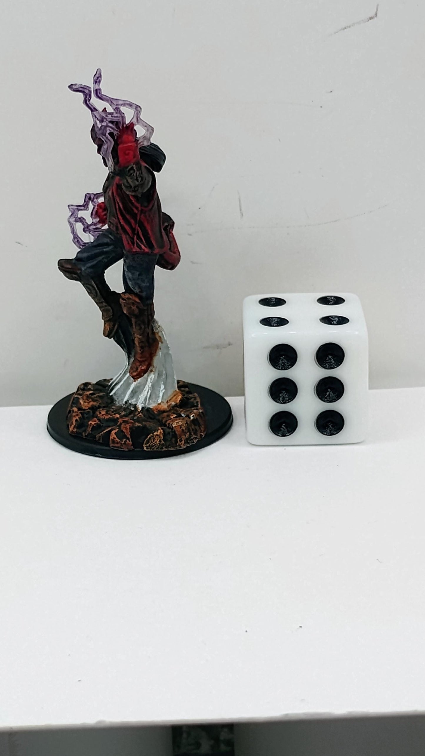 Tiefling Sorcerer Art Print: Violet Flames, Infernal Confidence