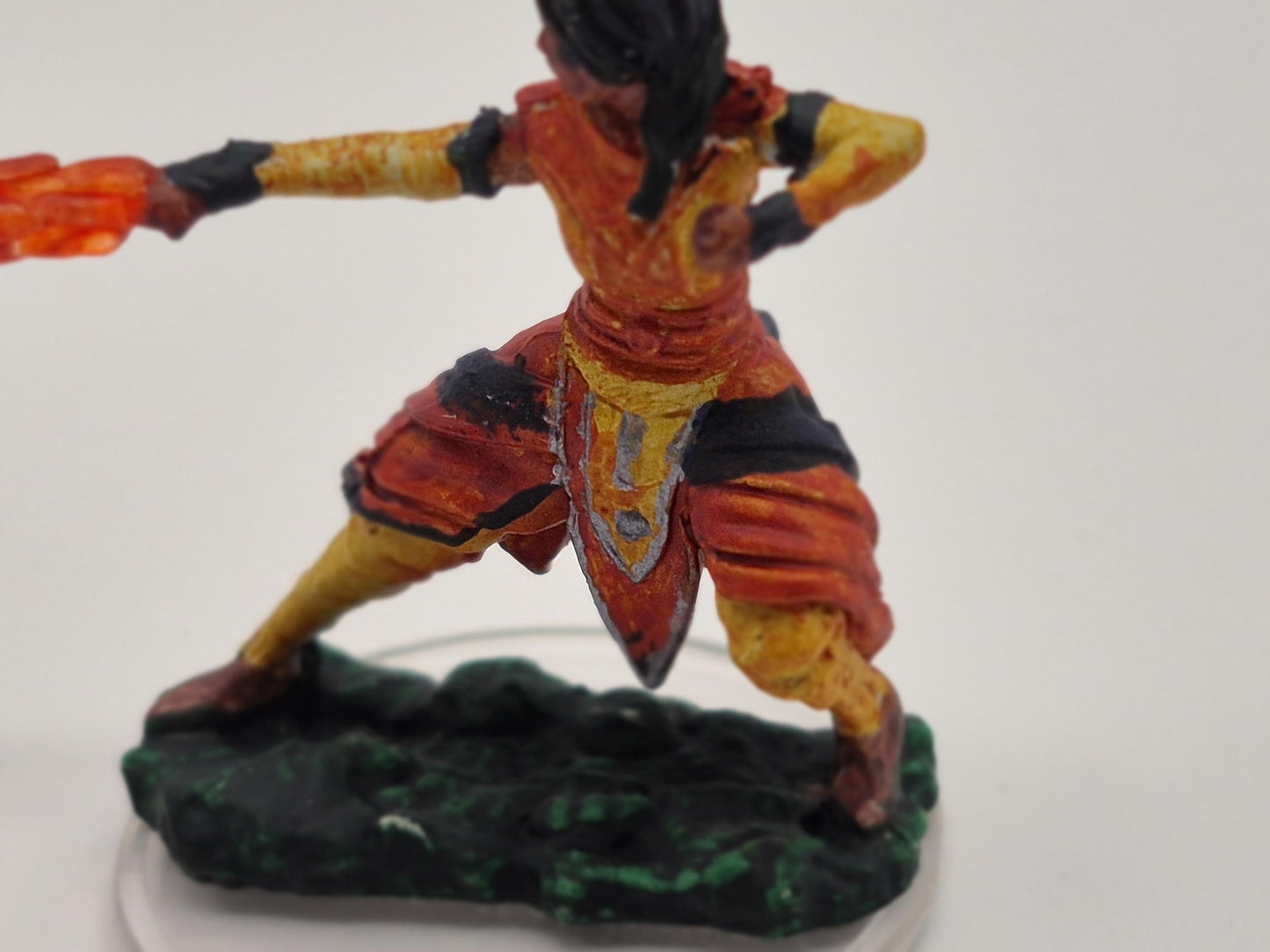 Half-Elf Monk Art: Fire Ki-Blast Fantasy Illustration