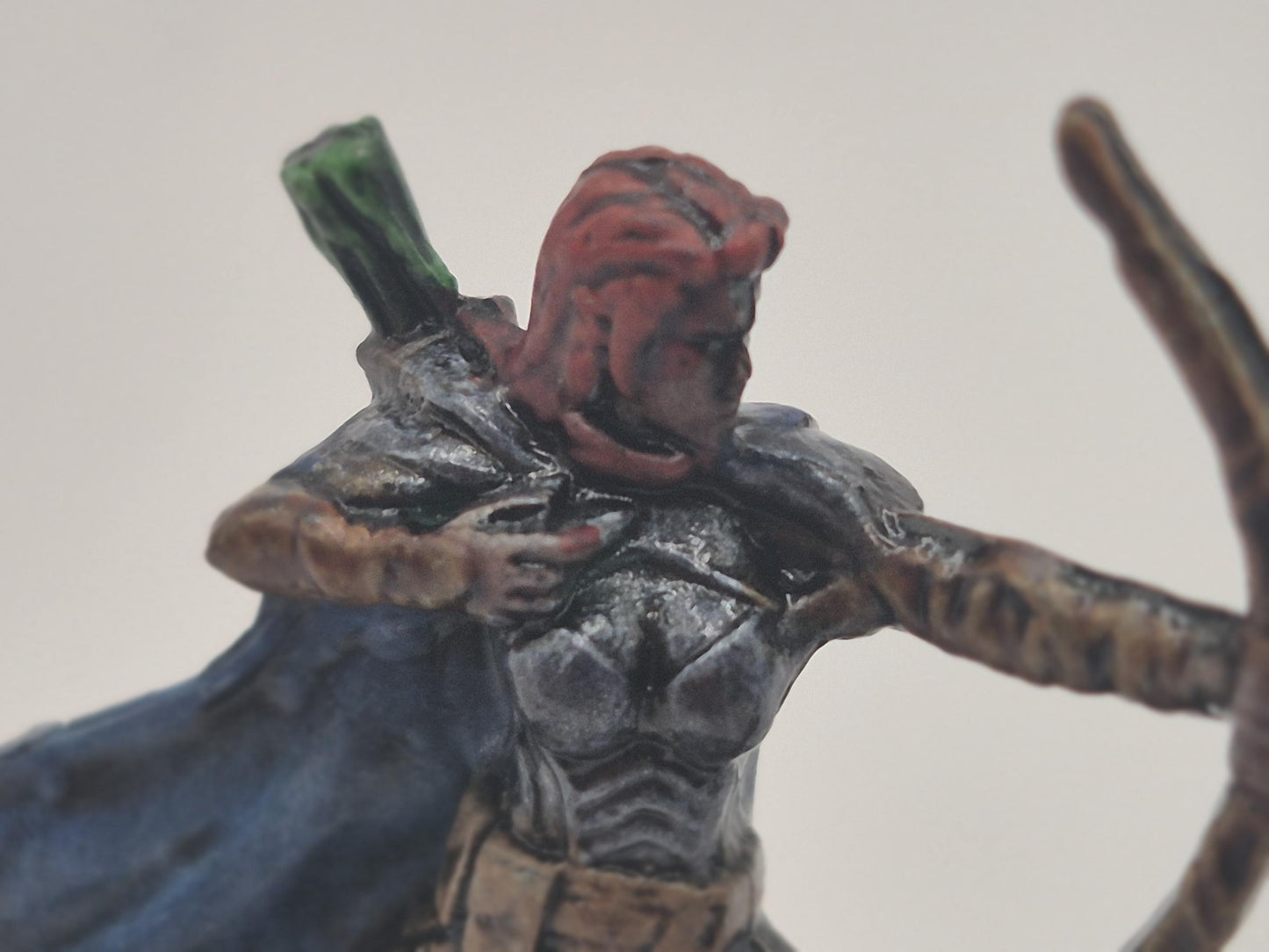 Crimson-Mane Human Archer Art Print: Fantasy Illustration