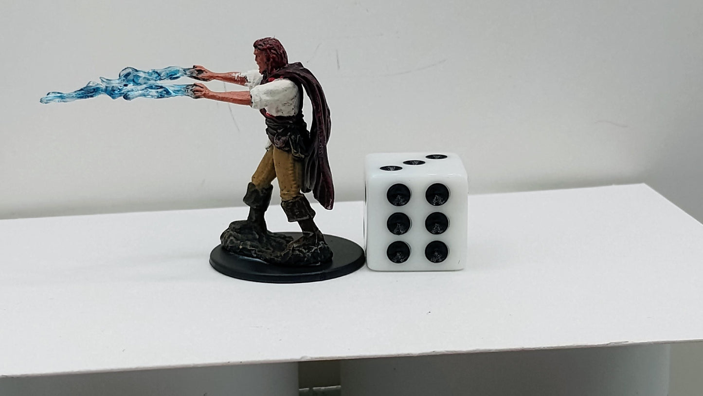 Human Sorcerer Miniature: Arcane Magic, Dungeons and Dragons