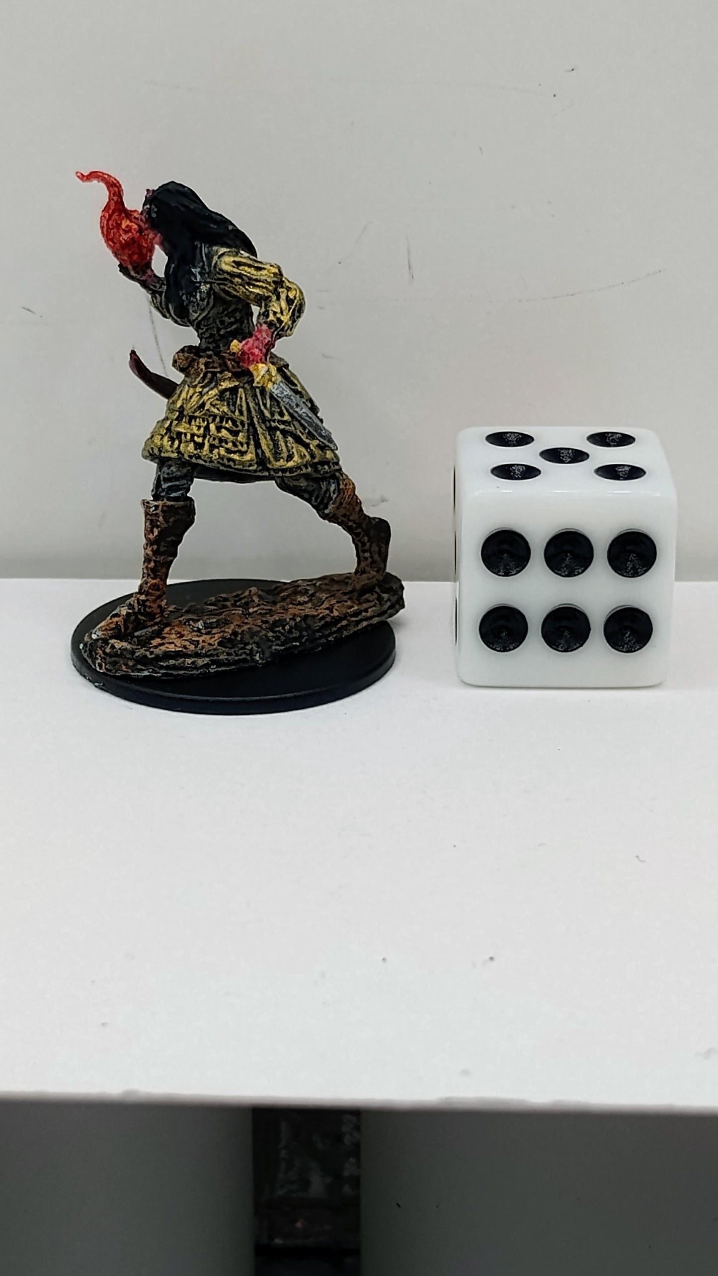 Tiefling Sorcerer Art Print: Crimson Flame D&D Illustration