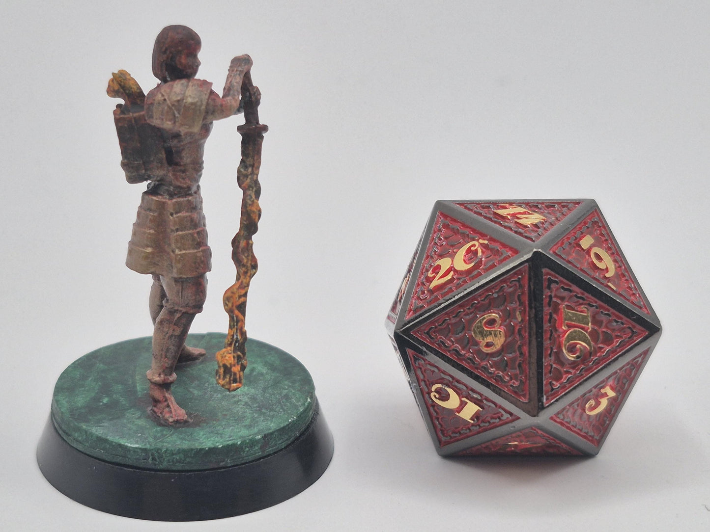 Elf Fighter Miniature: Armored Warrior, Elemental Blade