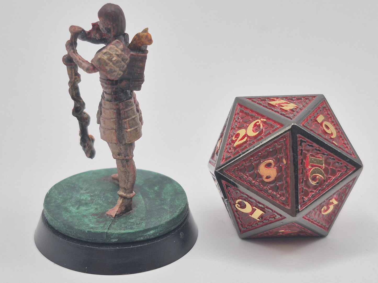 Elf Fighter Miniature: Armored Warrior, Elemental Blade