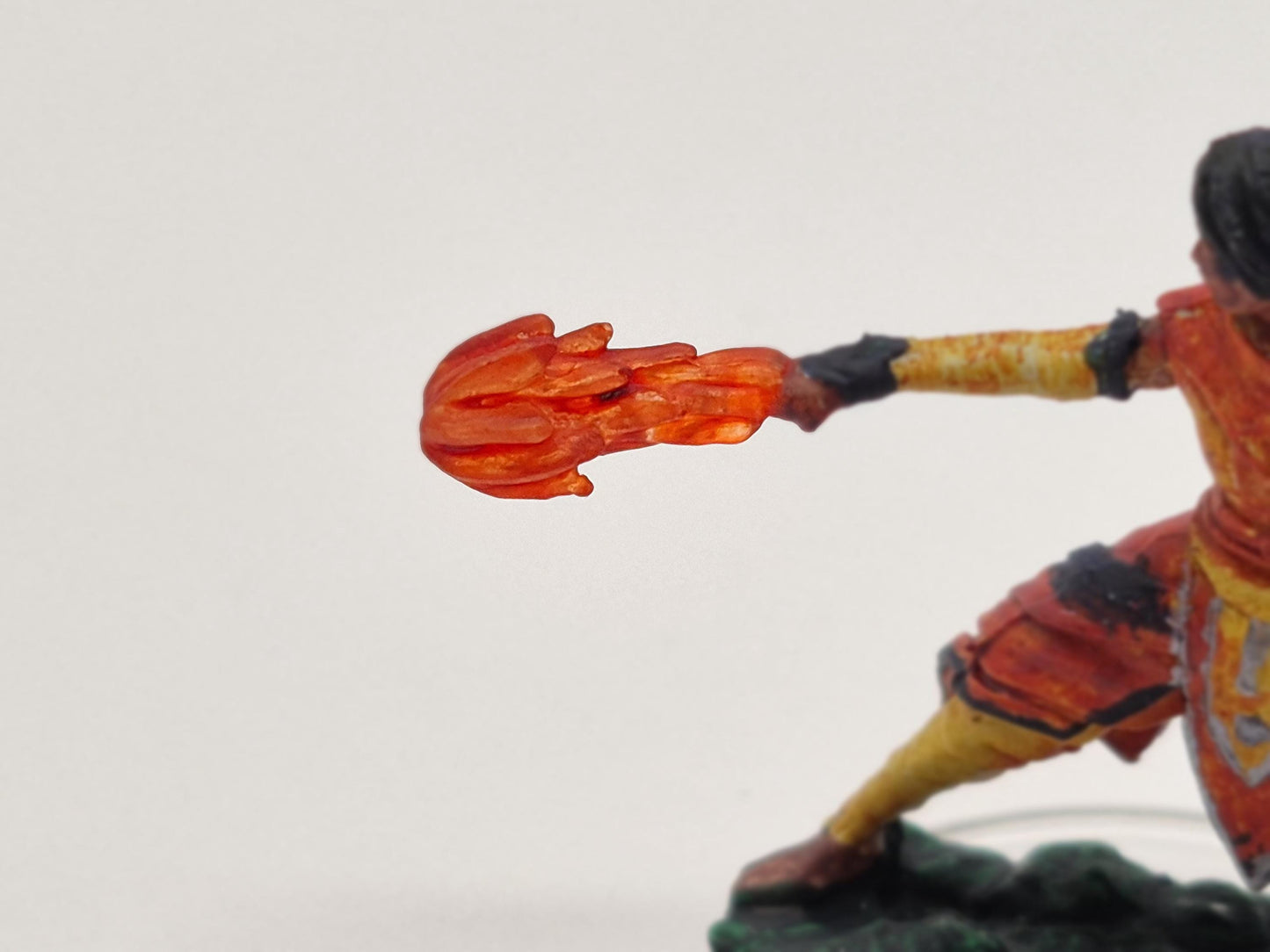 Half-Elf Monk Art: Fire Ki-Blast Fantasy Illustration