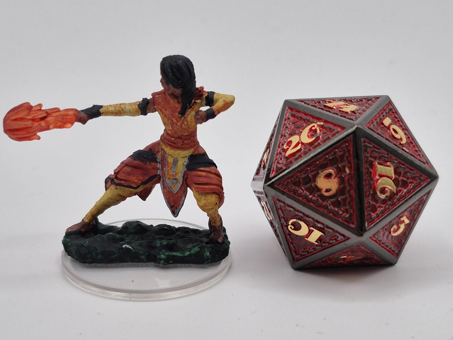 Half-Elf Monk Art: Fire Ki-Blast Fantasy Illustration