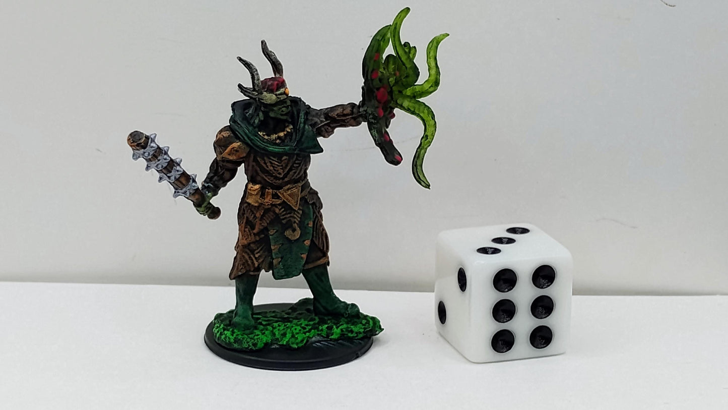 Half-Orc Druid: Antler Crown, Vine Whip, Wrath of the Wilds