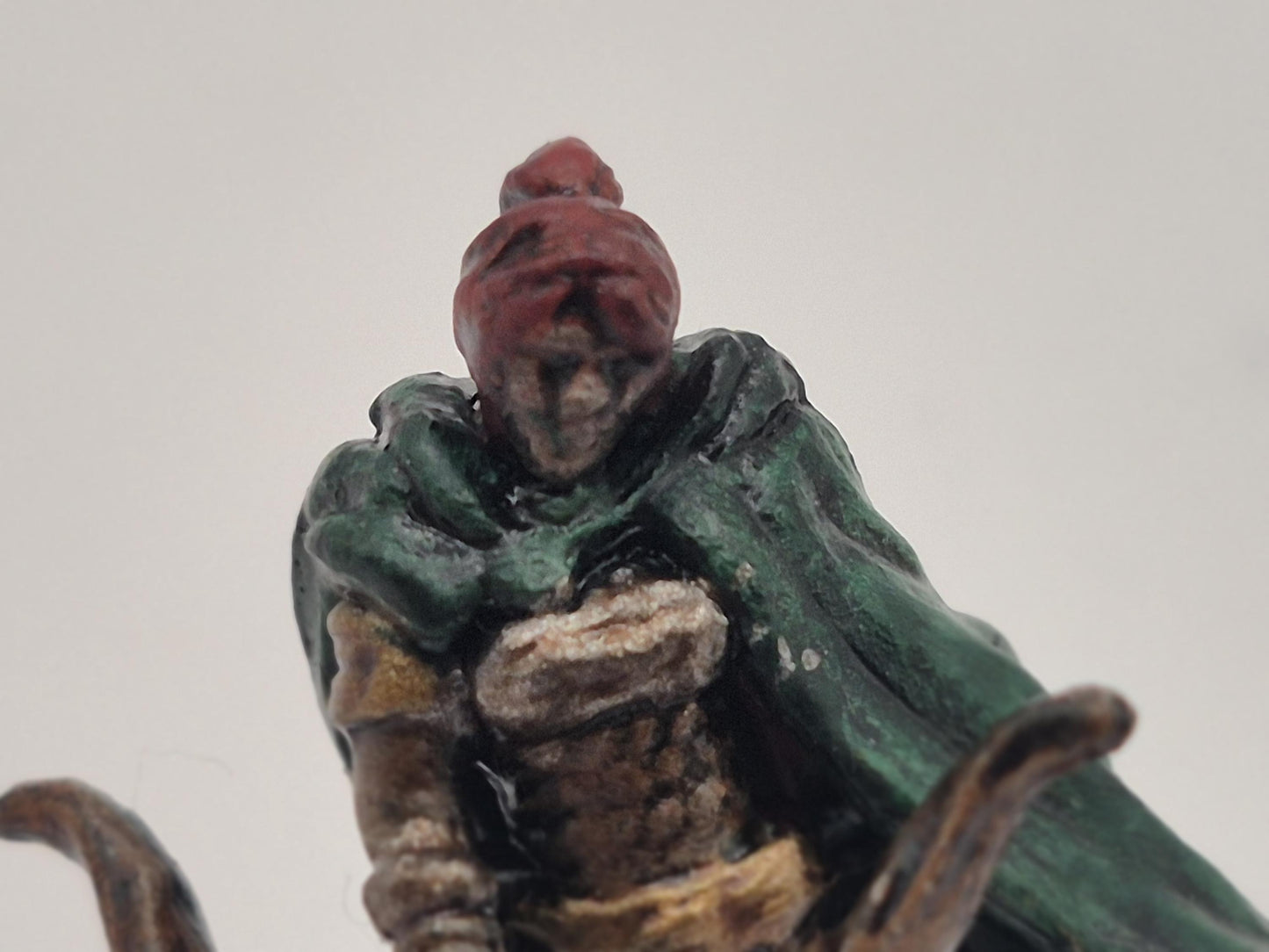 Human Archer Art Print: Forest Green, Crimson Hood