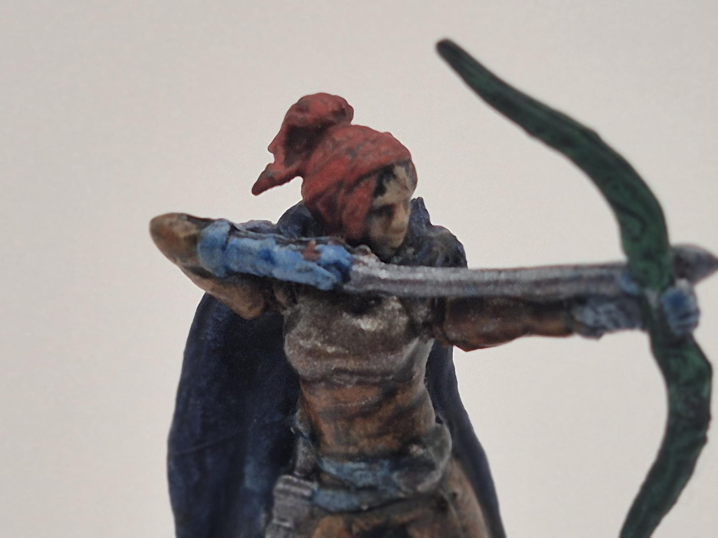 Human Archer Art Print: Vigilant Hunter with Green Bow