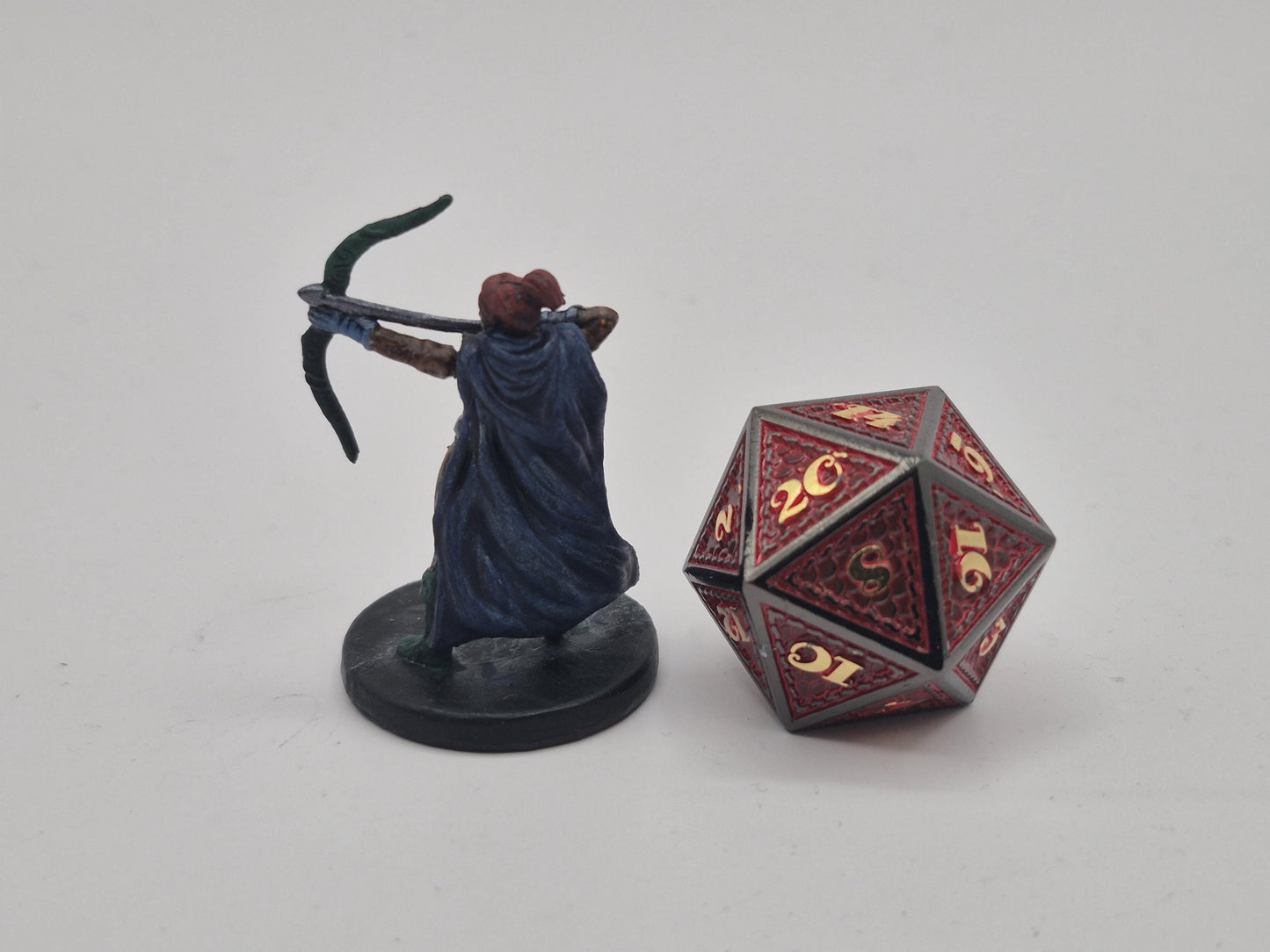 Human Archer Art Print: Vigilant Hunter with Green Bow