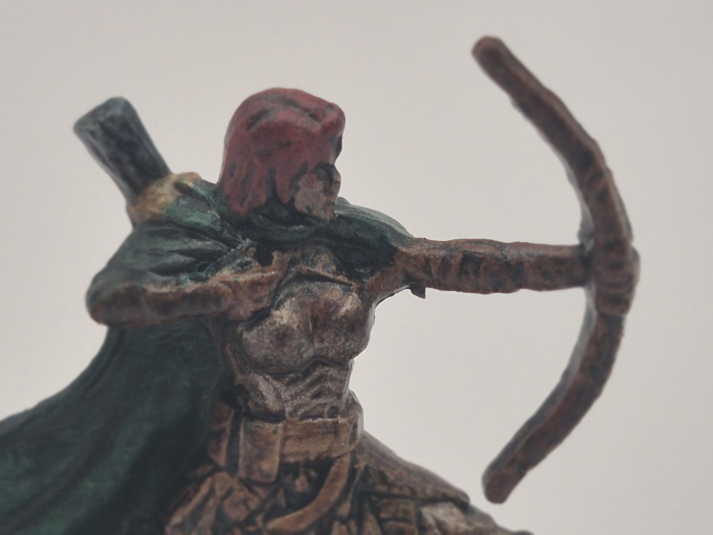 Human Archer Art Print: Fantasy Warrior, Crimson Hair