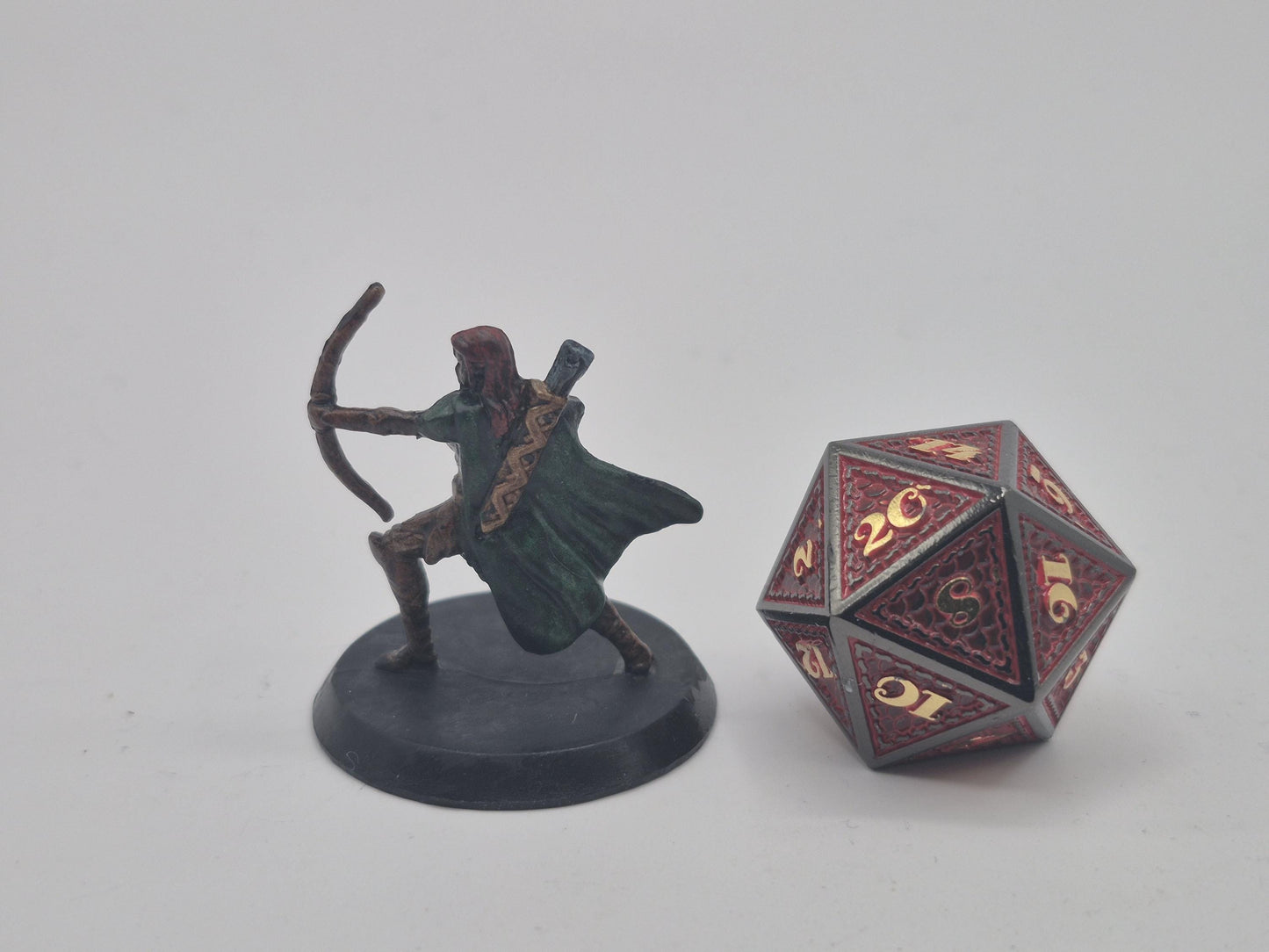 Human Archer Art Print: Fantasy Warrior, Crimson Hair