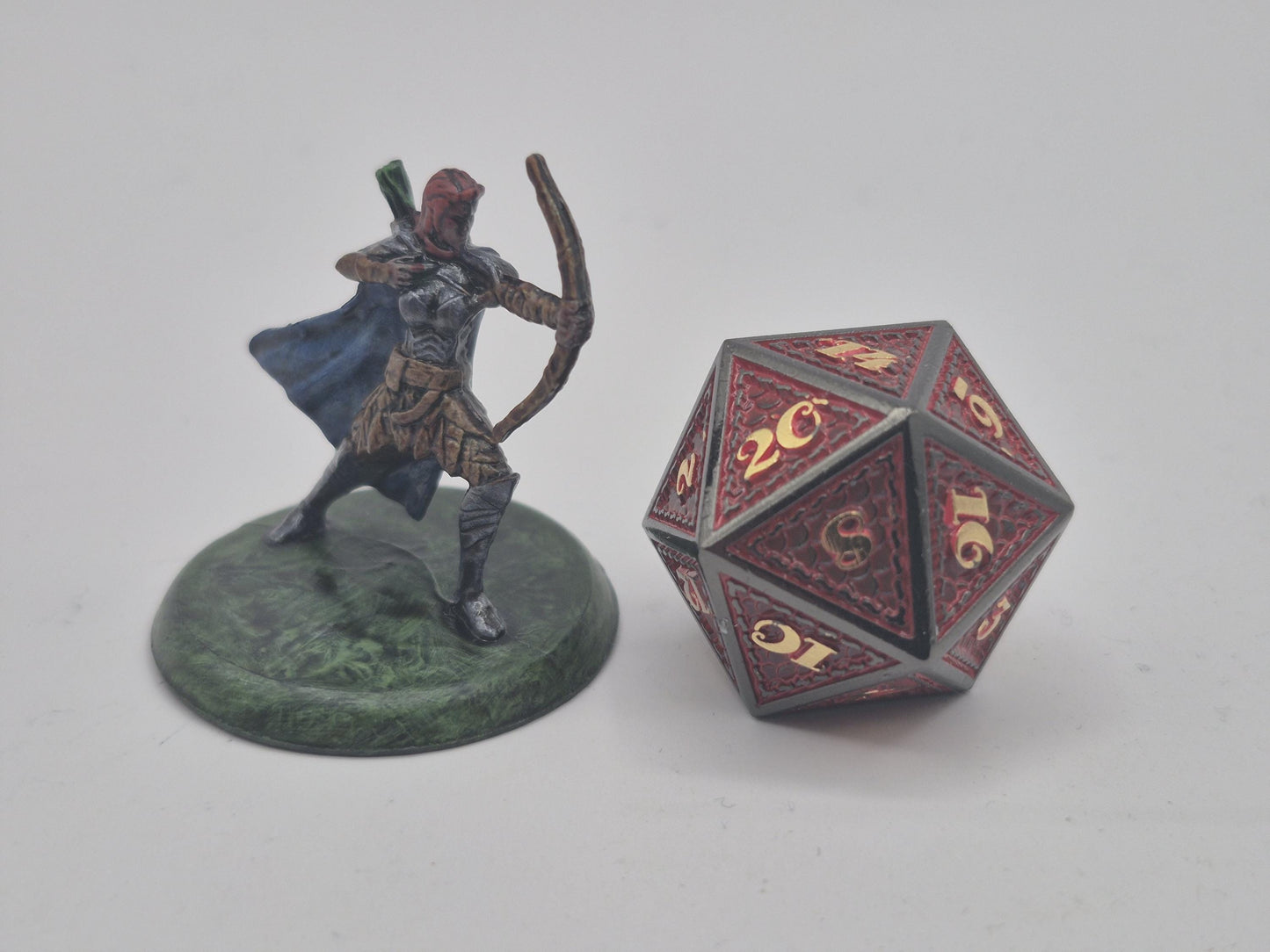 Crimson-Mane Human Archer Art Print: Fantasy Illustration