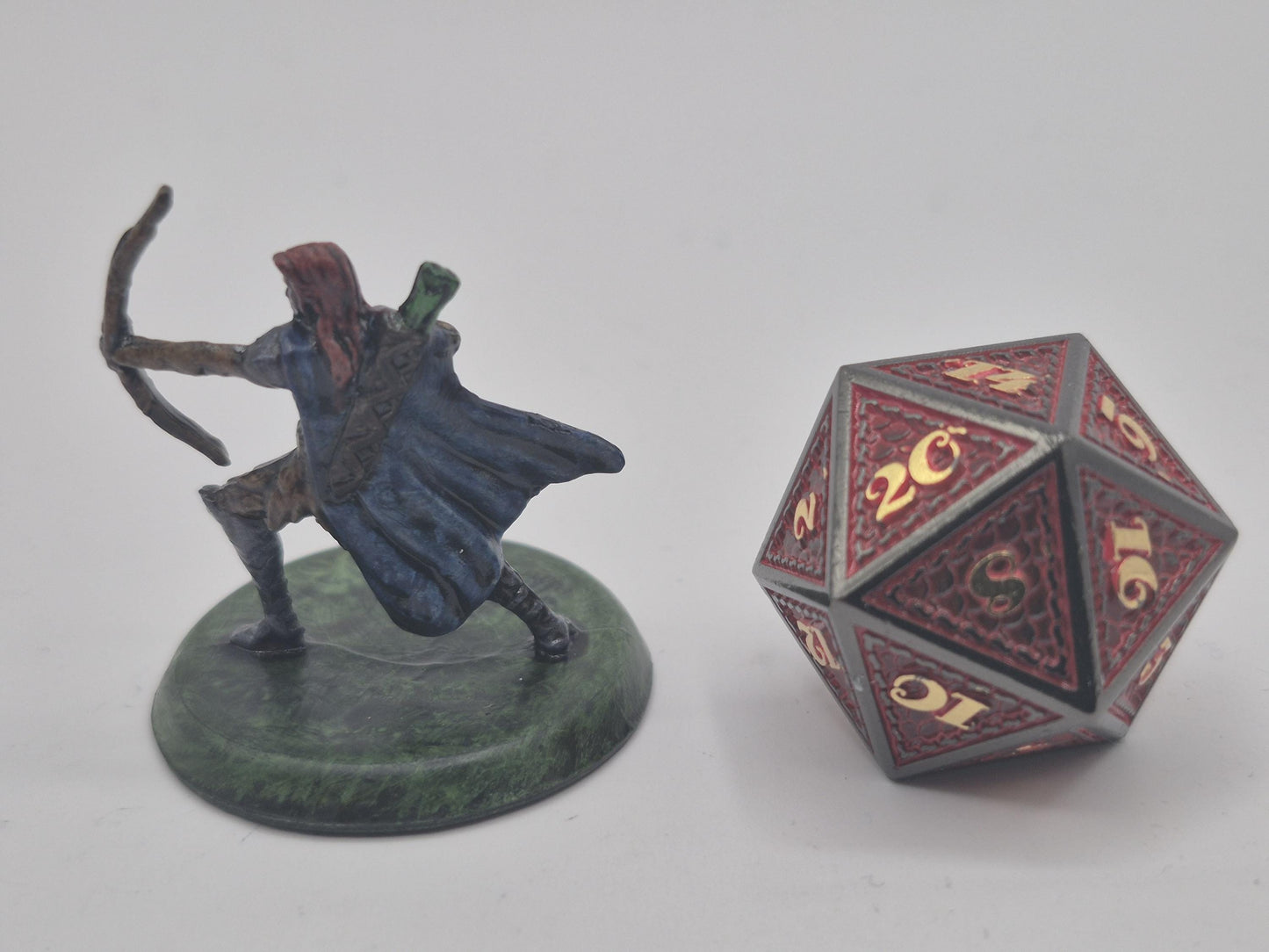 Crimson-Mane Human Archer Art Print: Fantasy Illustration