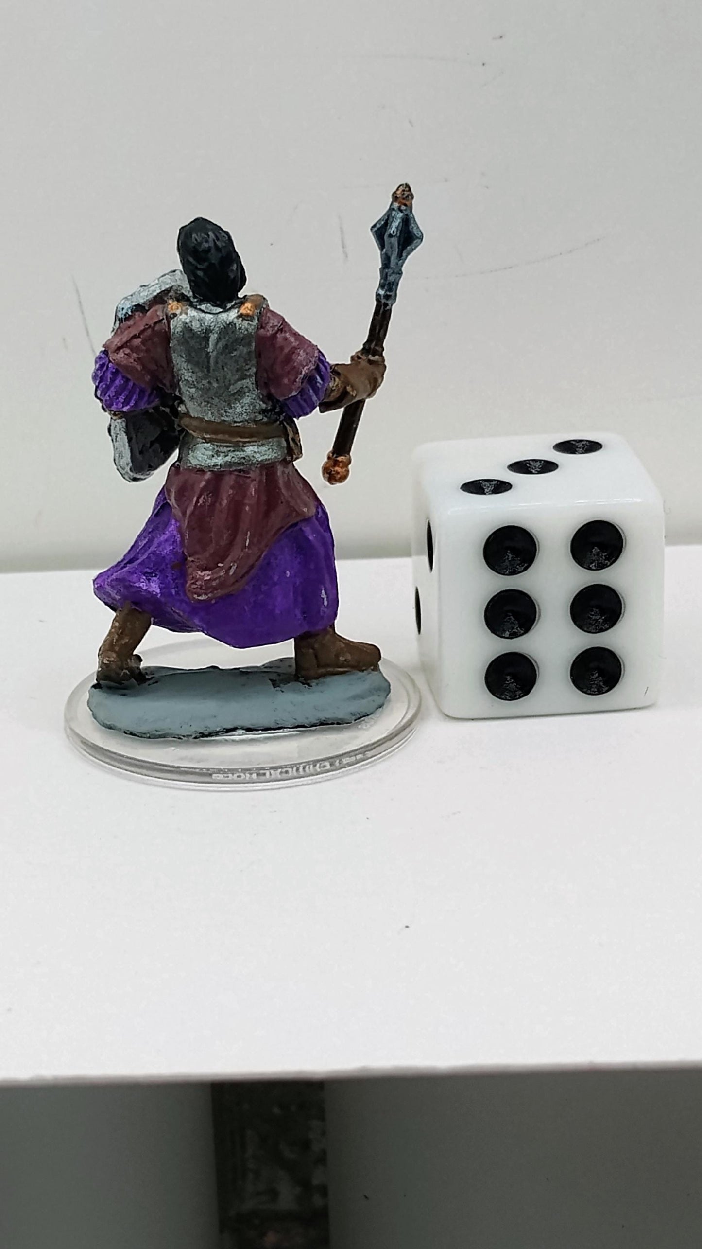 Human Warrior Miniature: Clovis, Steel Shield & Mace