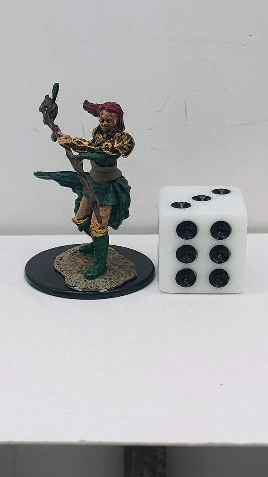 Fierce Human Druid Miniature: Forest Warrior