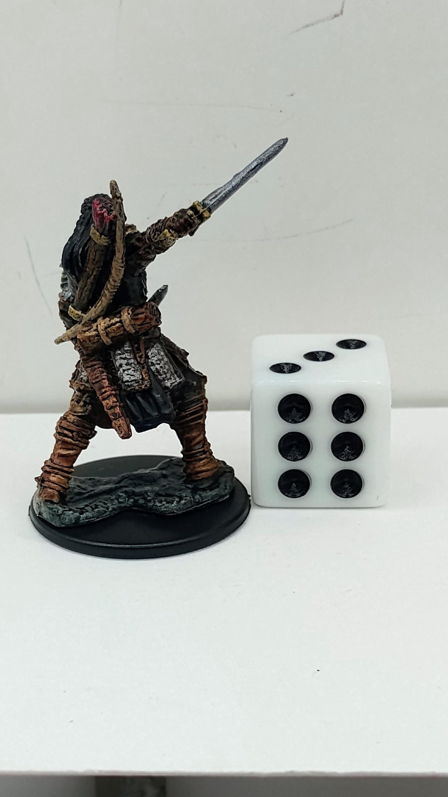 Human Fighter Miniature: Battle-Hardened Warrior