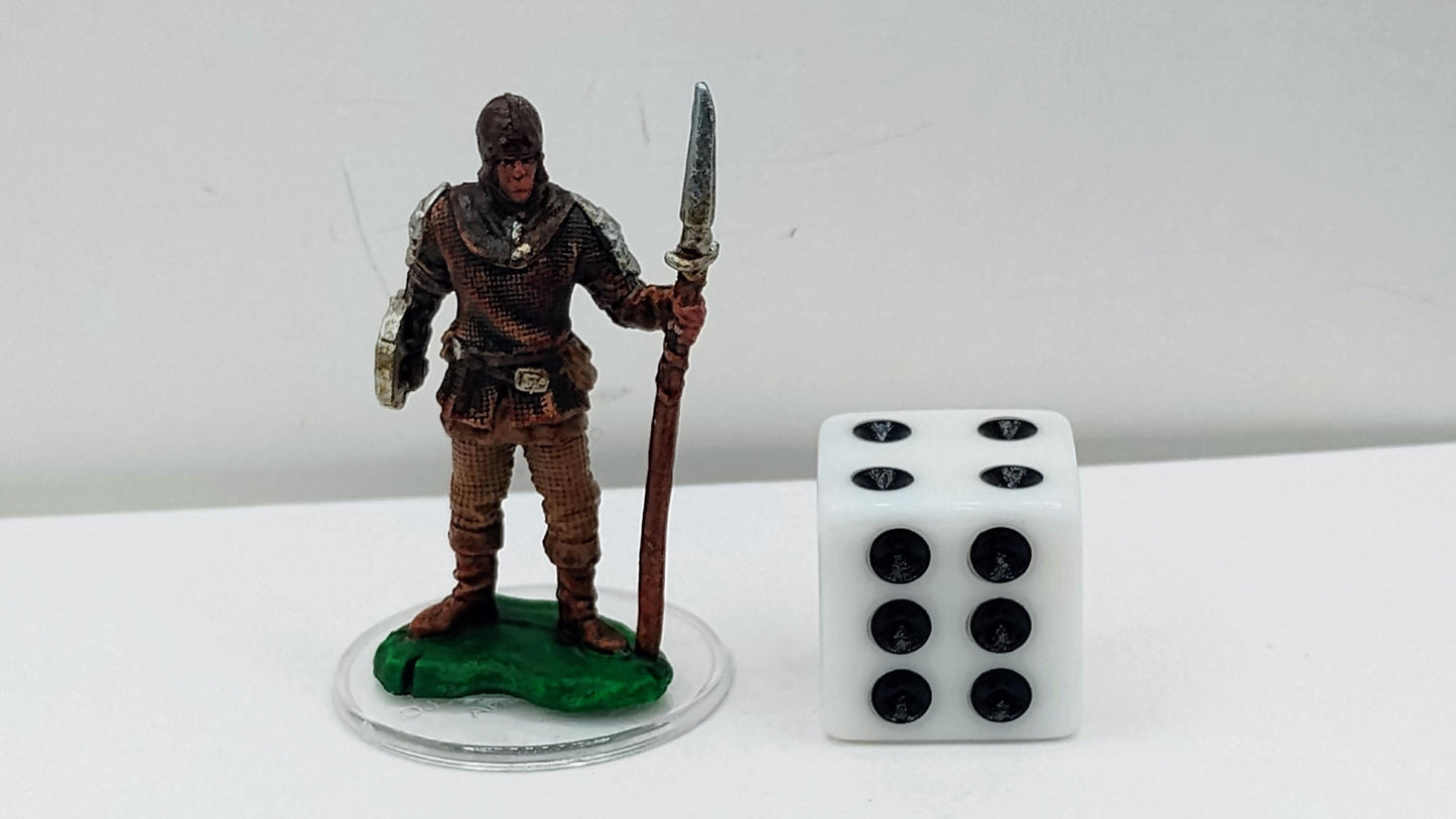 Human Guard Miniature: Steadfast Watchman with Spear