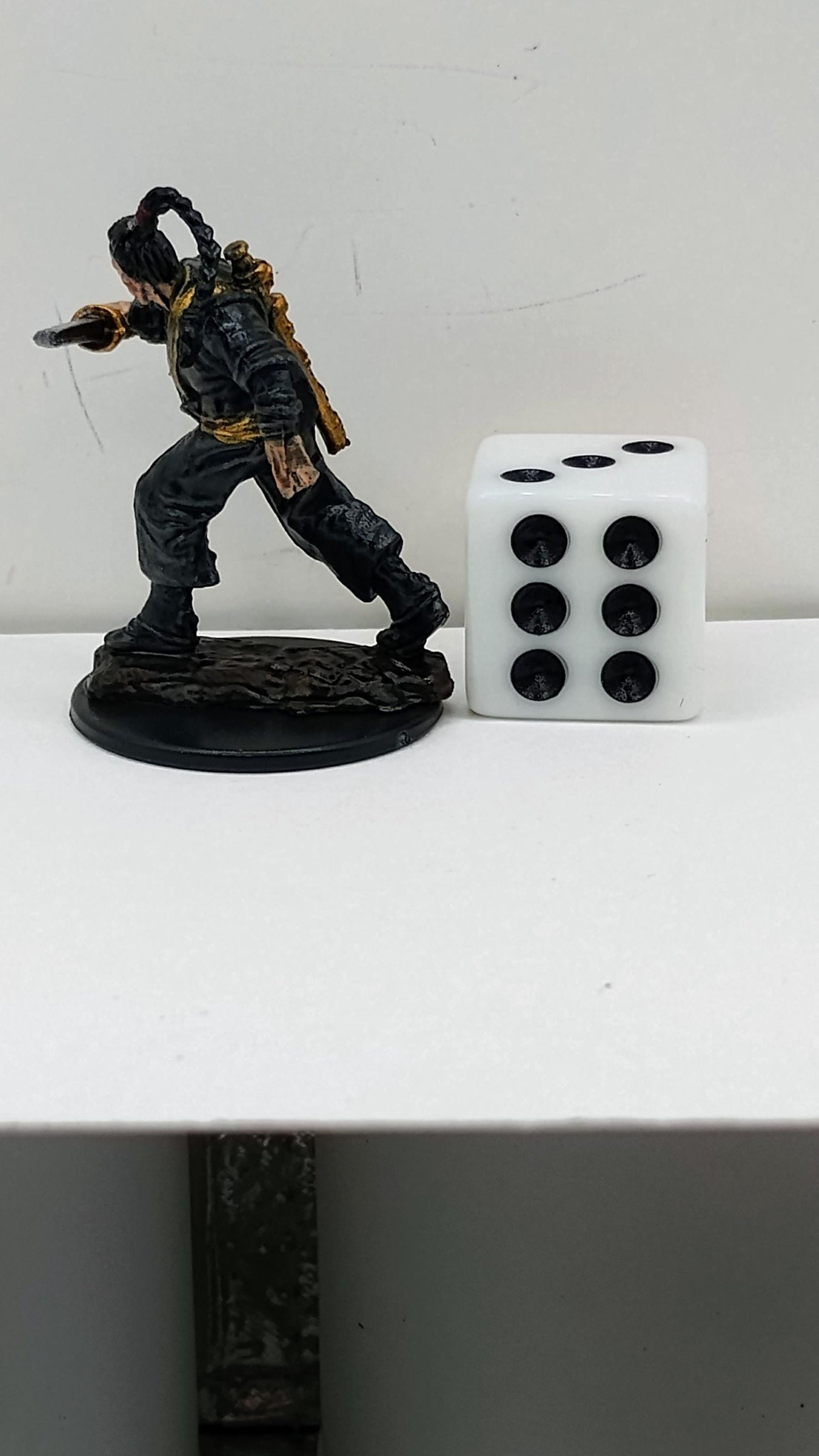 Human Monk Miniature: Katana, Golden Accents