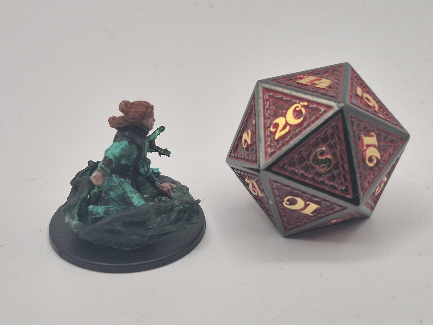 Sea Green Robe Human Monk: Fantasy Miniature Figure