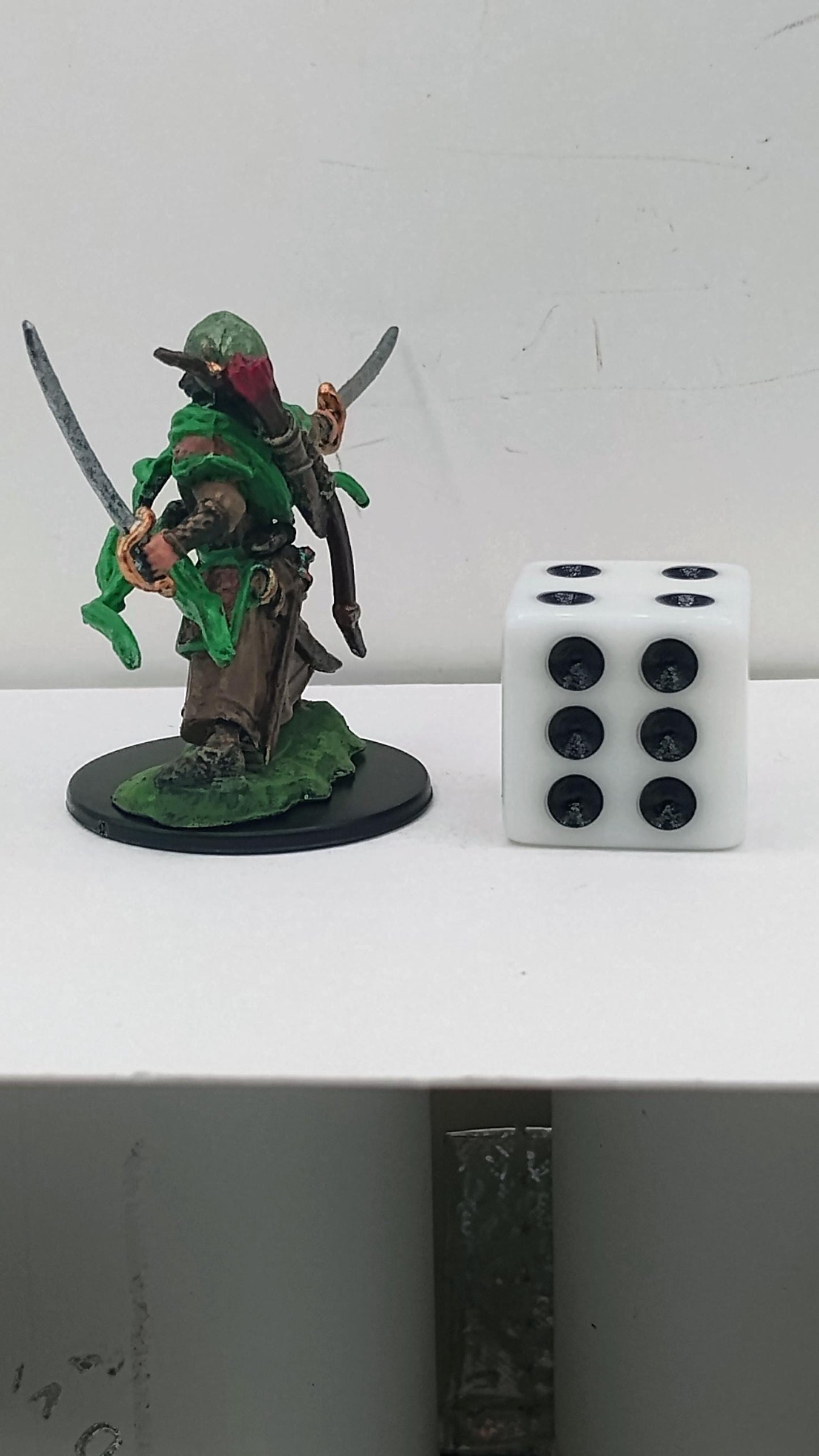 Human Ranger Miniature: Dual Blades, Forest Cloak