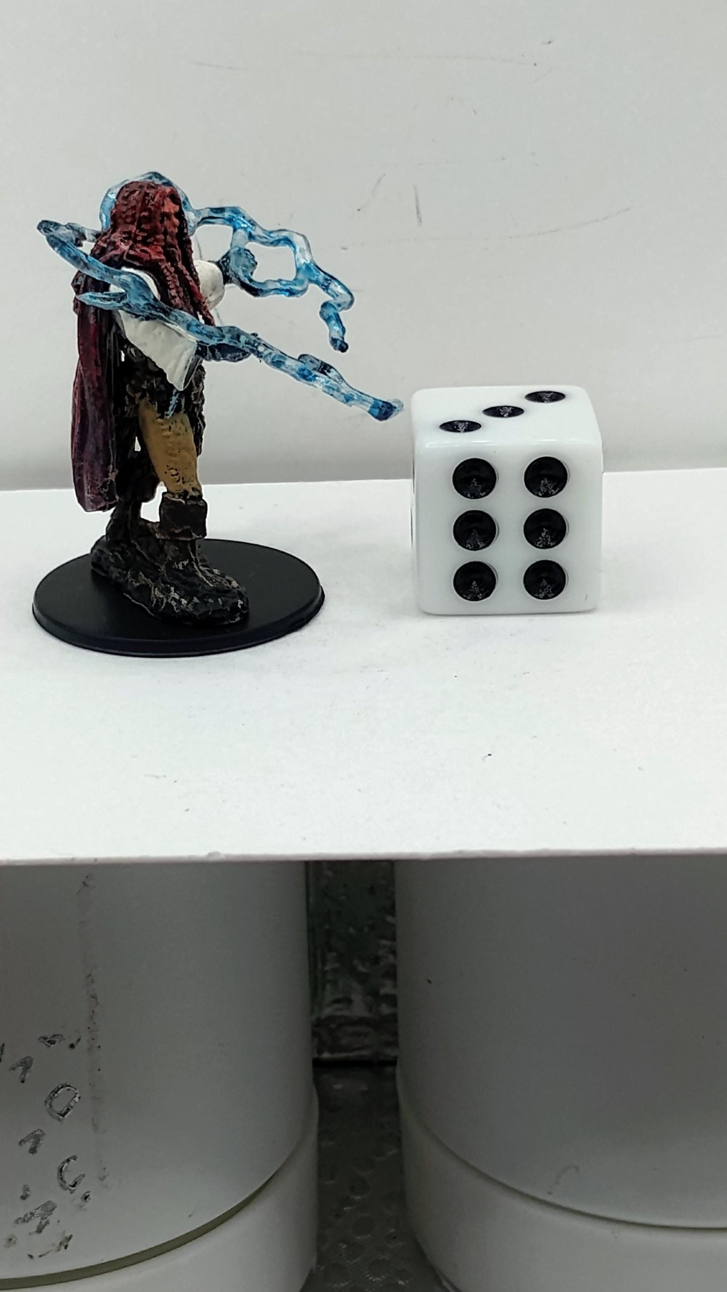 Crimson Coat Human Sorcerer: Arcane Lightning Miniature