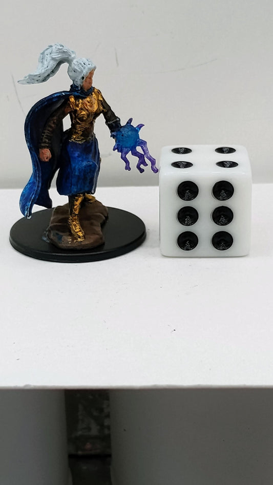 Human Sorcerer: Navy & Gold Armor, Violet Energy