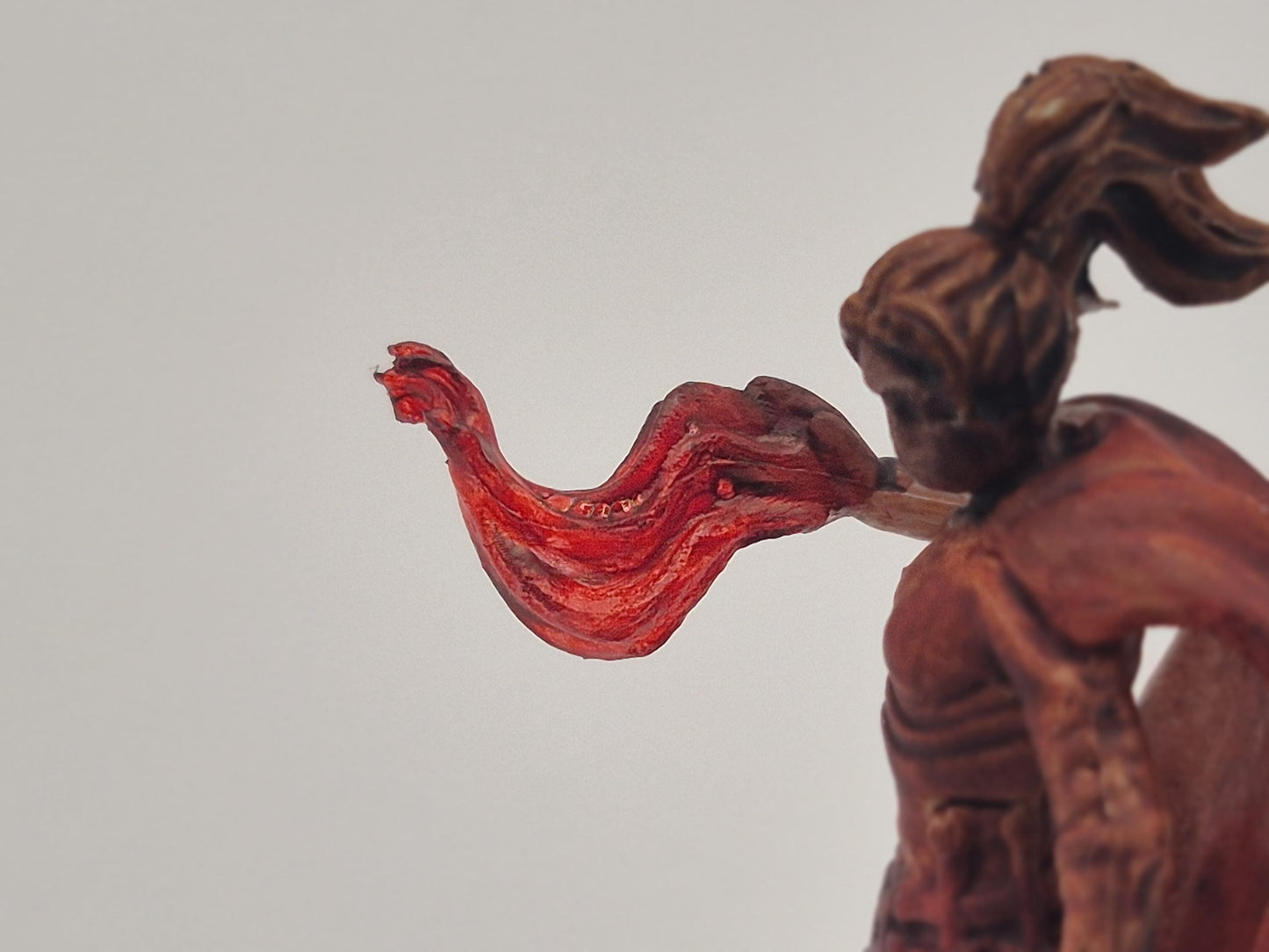 Human Sorceress Miniature: Red Armor Battle Mage