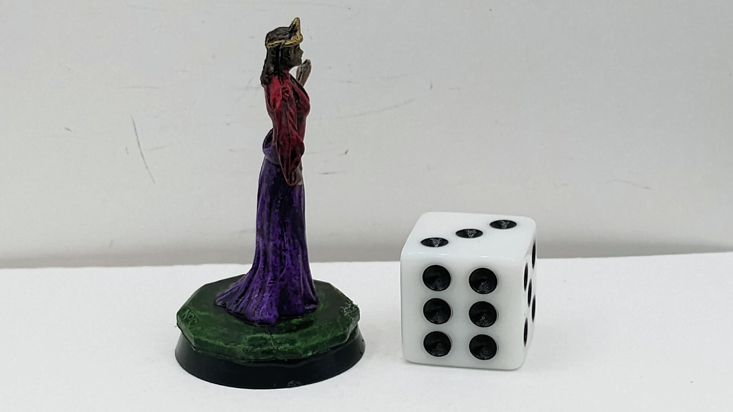 Regal Human Queen Art Print: Royal Red and Violet