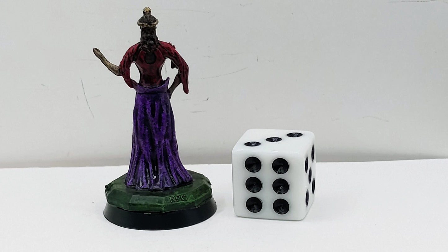 Regal Human Queen Art Print: Royal Red and Violet