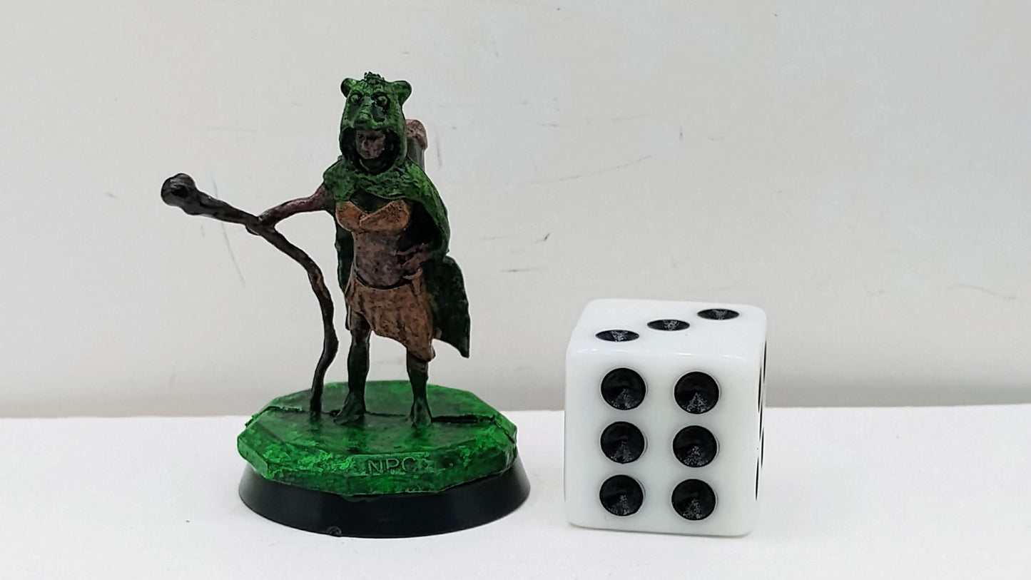 Human Fur Trader Miniature: Bear-Hide Cloak, Wilderness Merchant