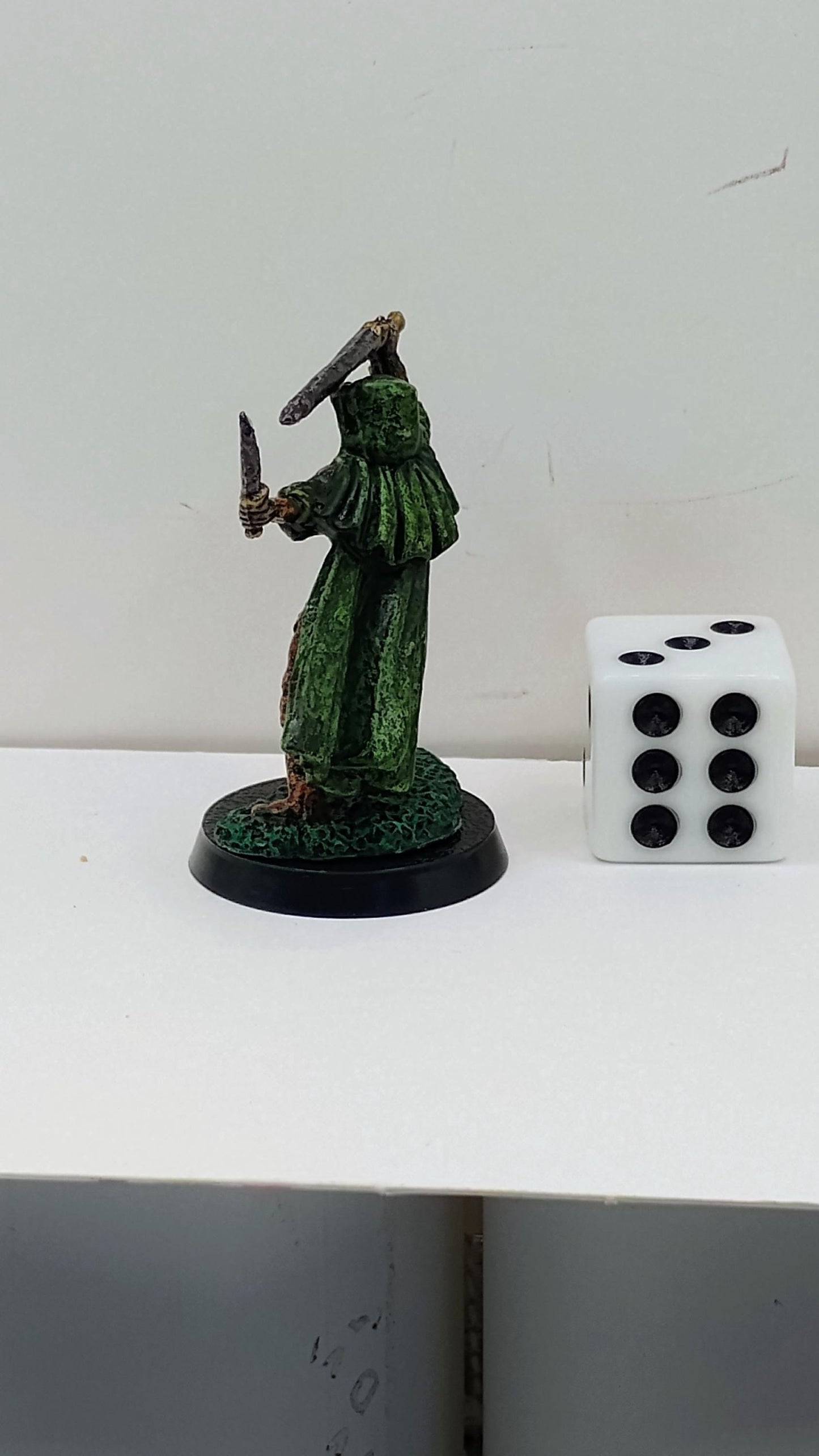 Green Cloaked Human Warrior: Twin Blades of Fury