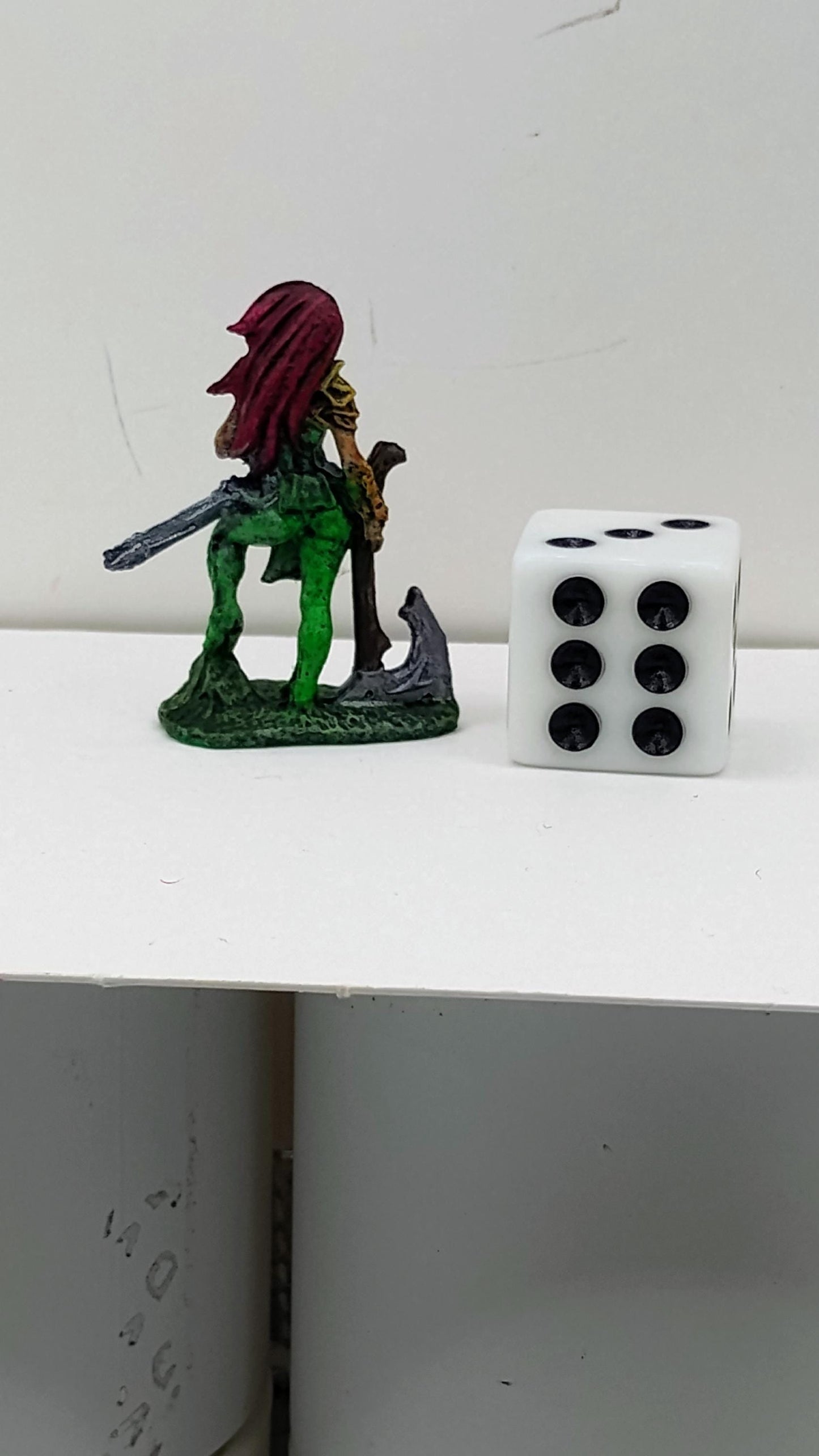 Green Armor Human Warrior: Fantasy Art Print