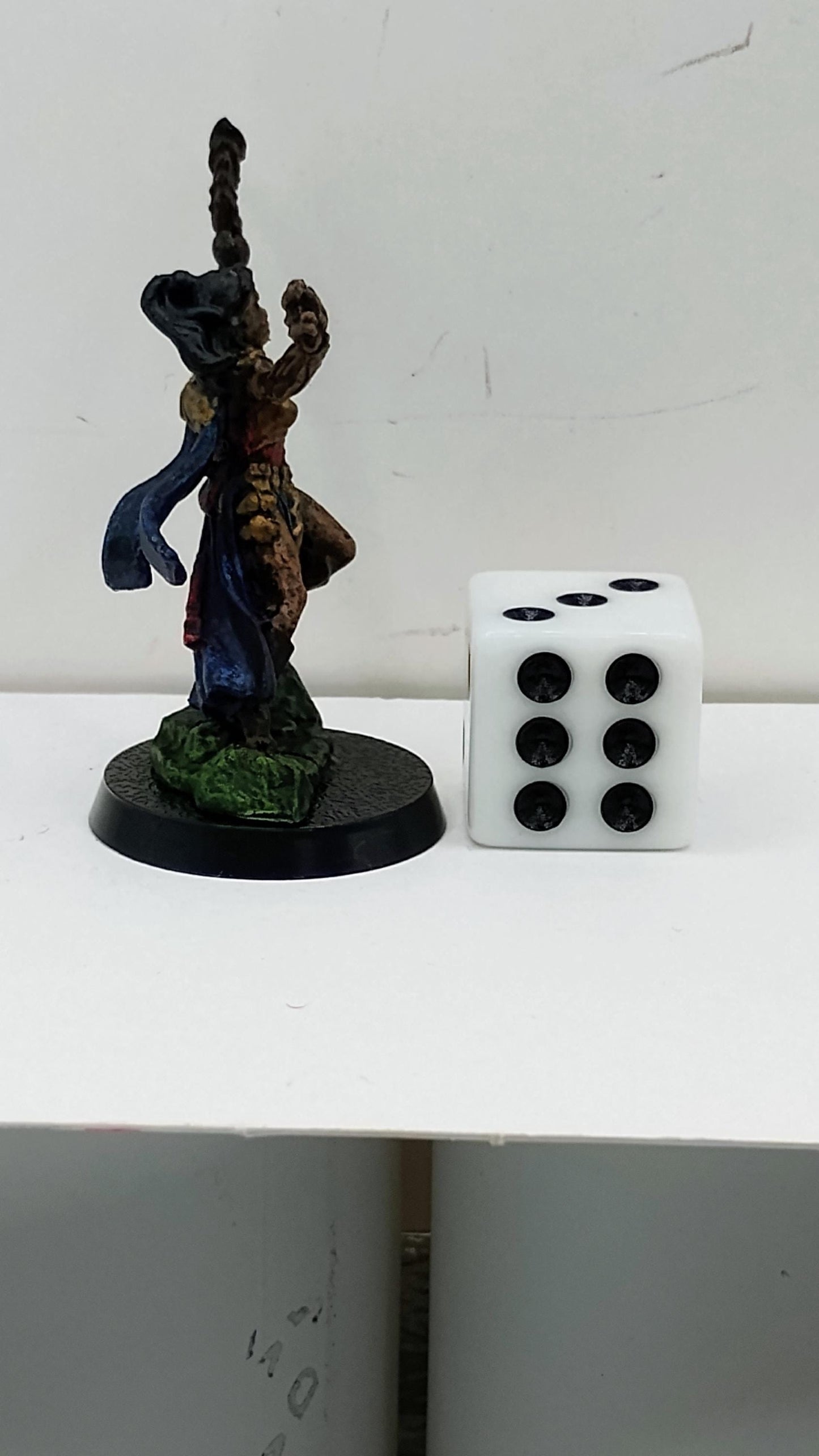 Human Wizard Miniature: Crimson and Gold Arcane Master