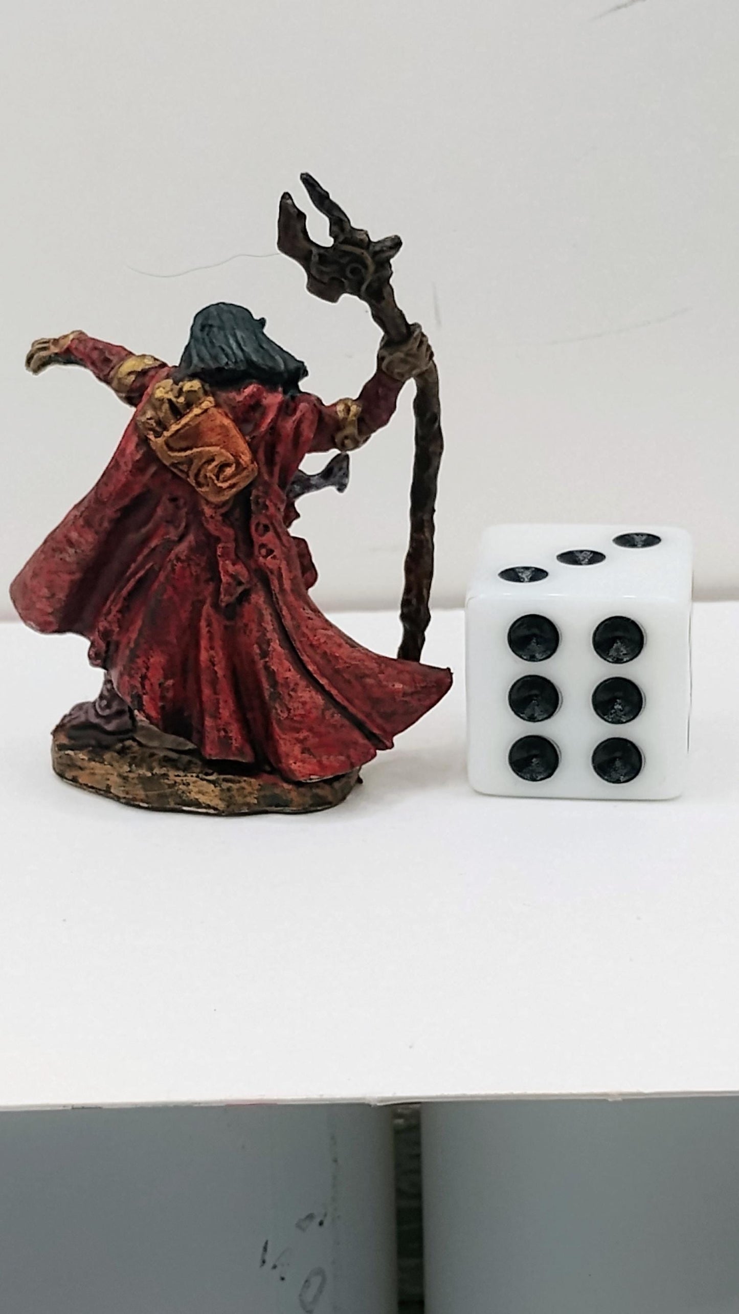 Fierce Human Wizard Art Print: Battle Sorcery Illustration