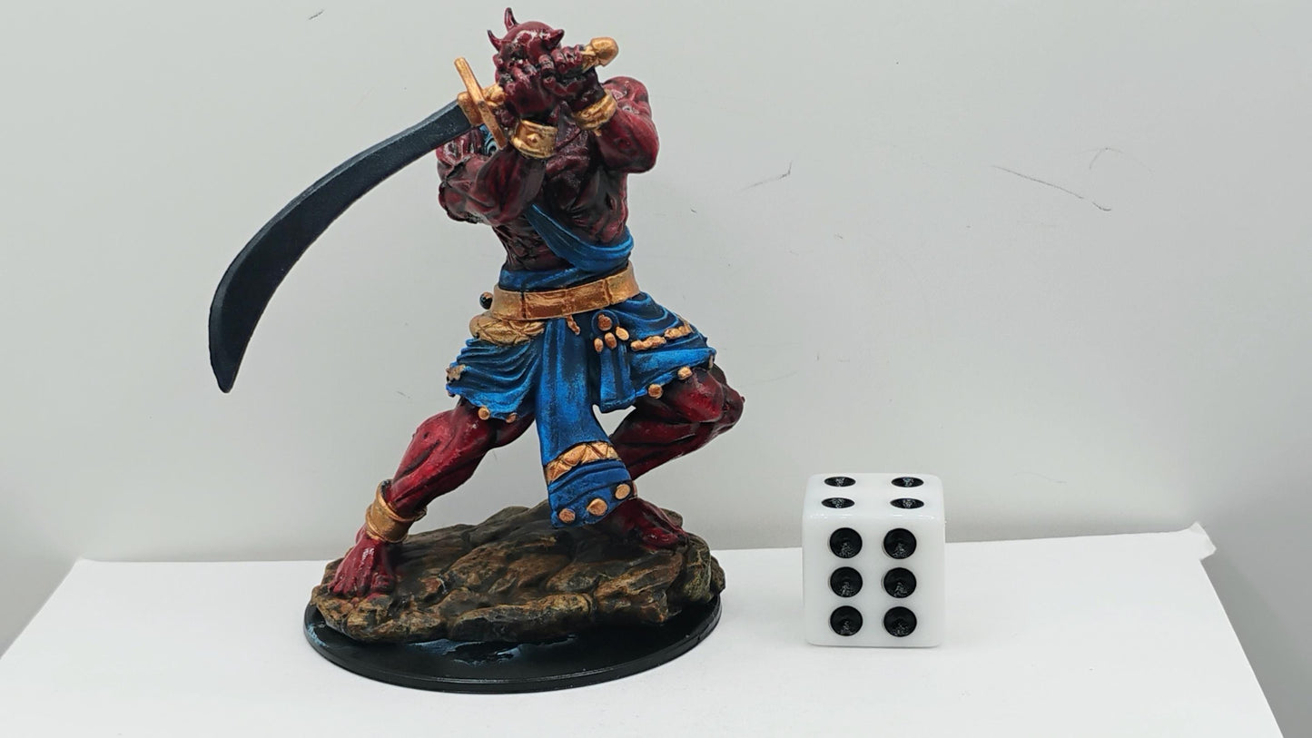 Efreeti Miniature: Flame and Iron Warrior