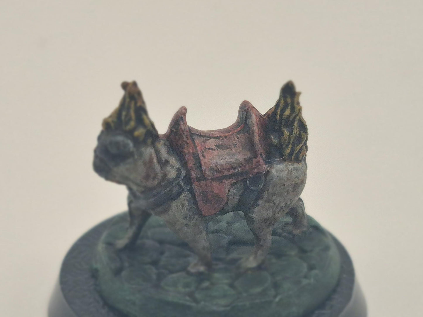 Hell Pug Miniature: Infernal Tabletop RPG Figurine