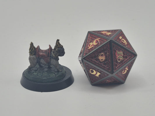 Hell Pug Miniature: Infernal Tabletop RPG Figurine