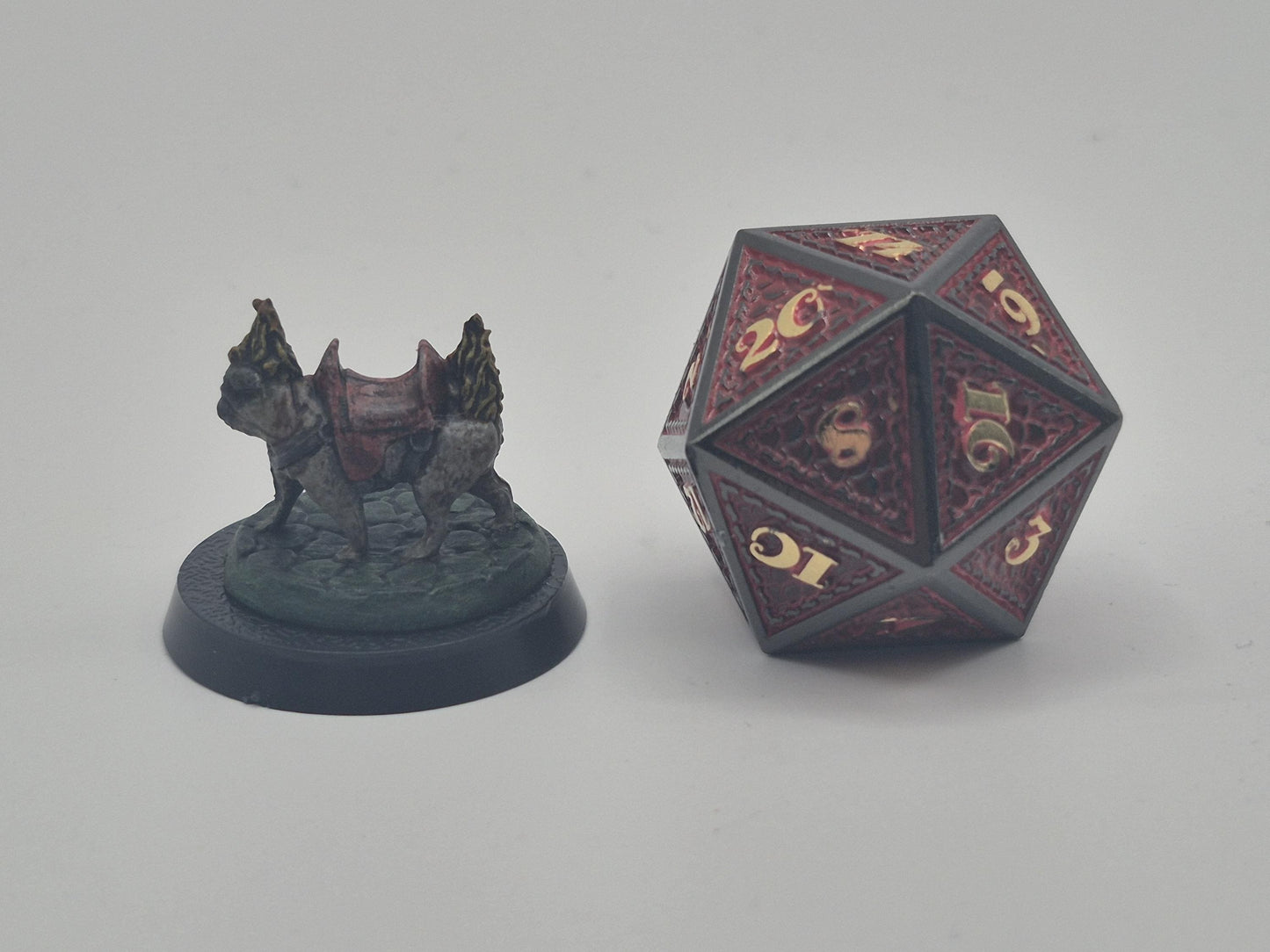 Hell Pug Miniature: Infernal Tabletop RPG Figurine