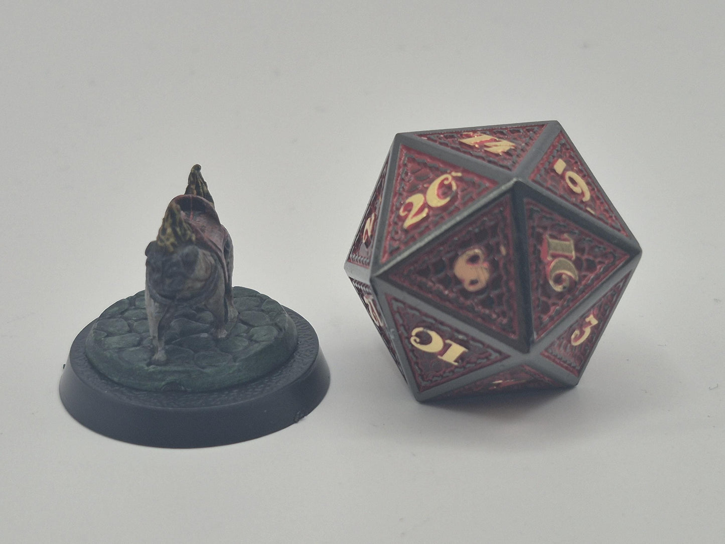 Hell Pug Miniature: Infernal Tabletop RPG Figurine