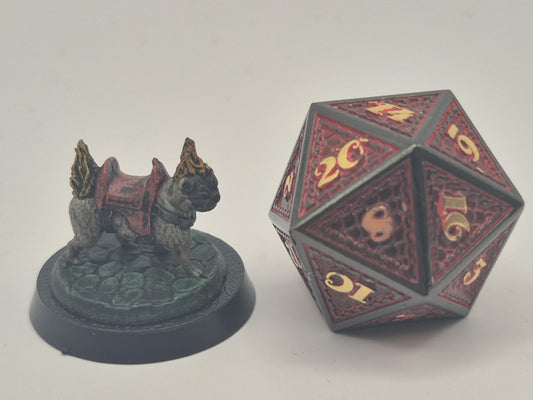 Infernal Pug Miniature: Hellbound Warlock Companion