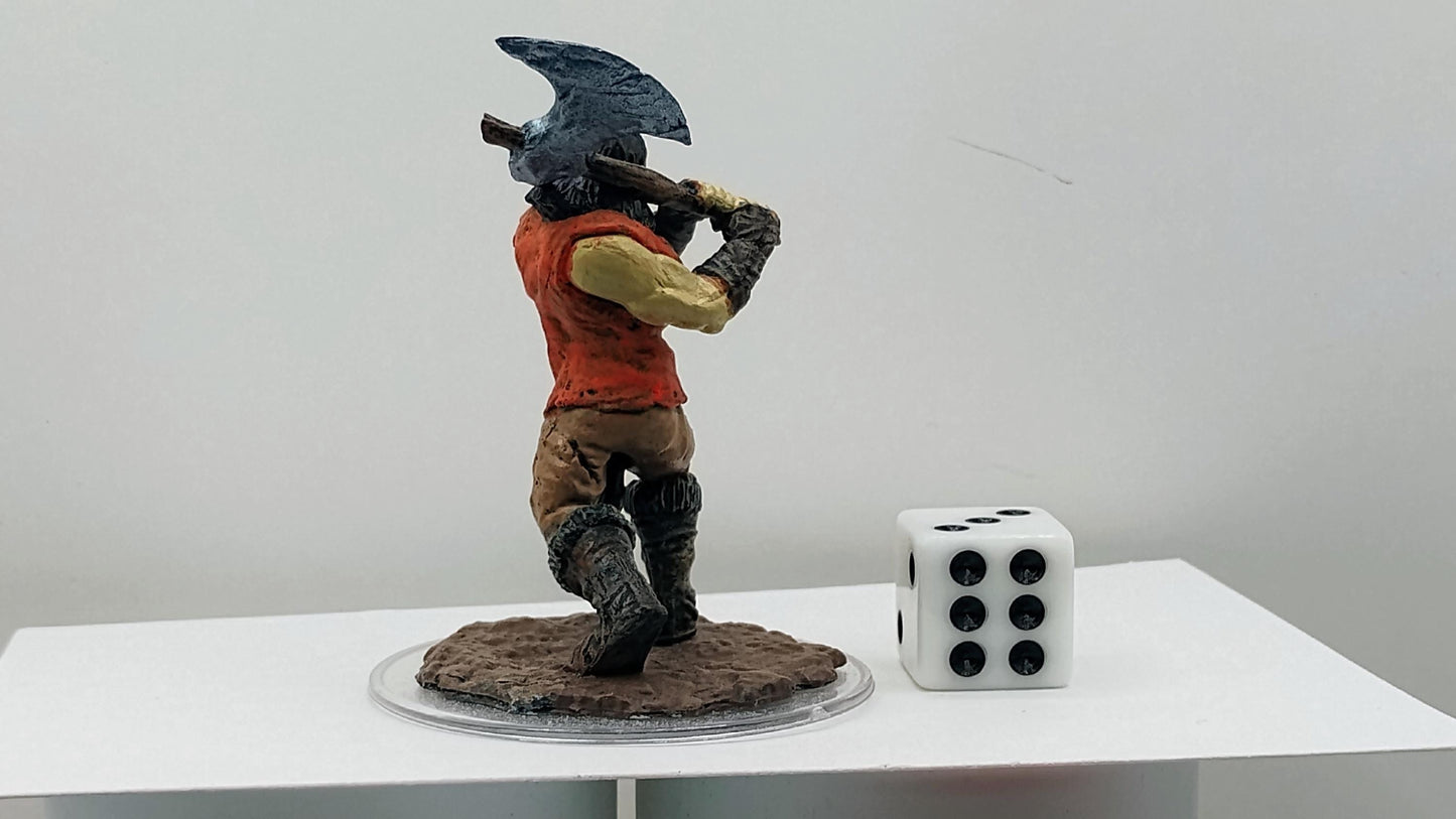 Female Ogre Warrior: Hand-Painted Miniature Figure