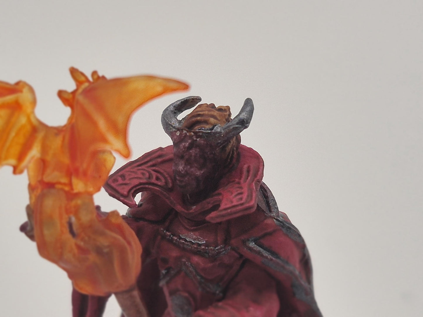 Cultist Miniature: Crimson Robes, Dragon Staff