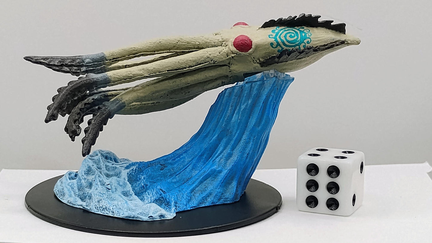 Young Kraken Miniature: Rune-Marked Tentacle Monster