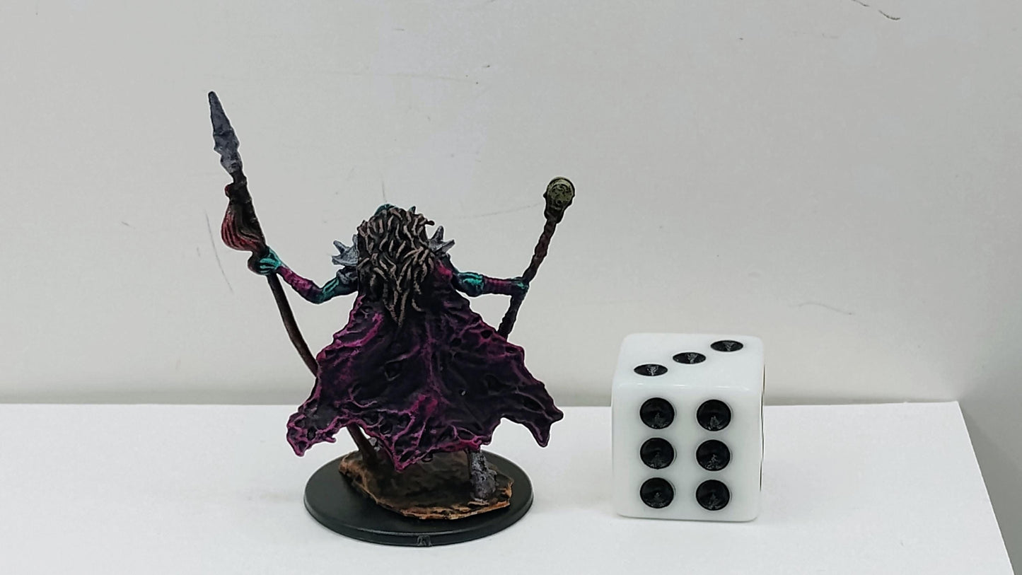 Ghoul Miniature: Necrotic Undead with Staff & Spear