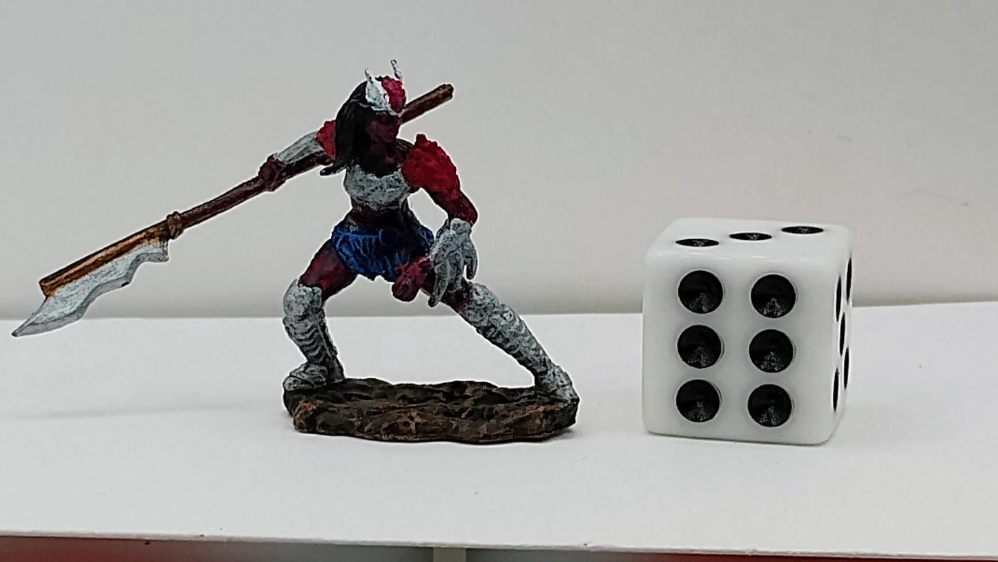 Tiefling Fighter Art Print: Fantasy Illustration