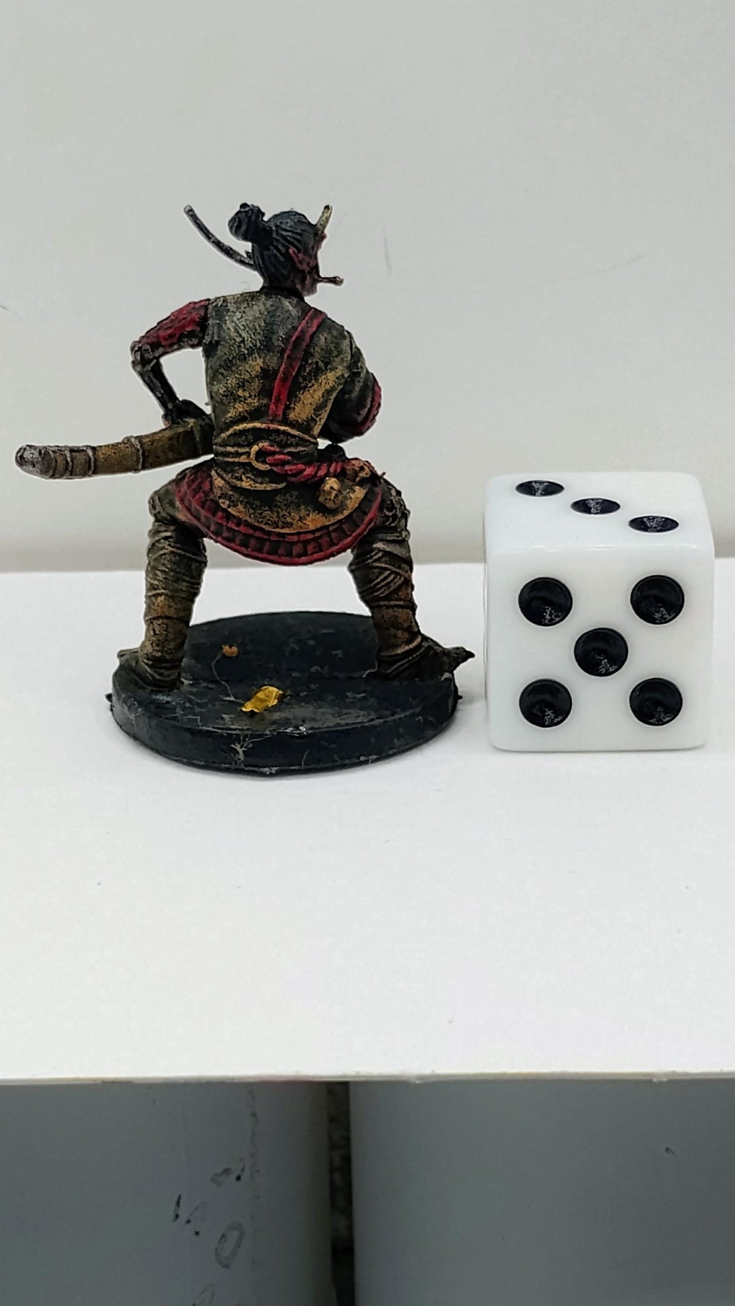 Tiefling Samurai Warrior Art Print: Fantasy Illustration